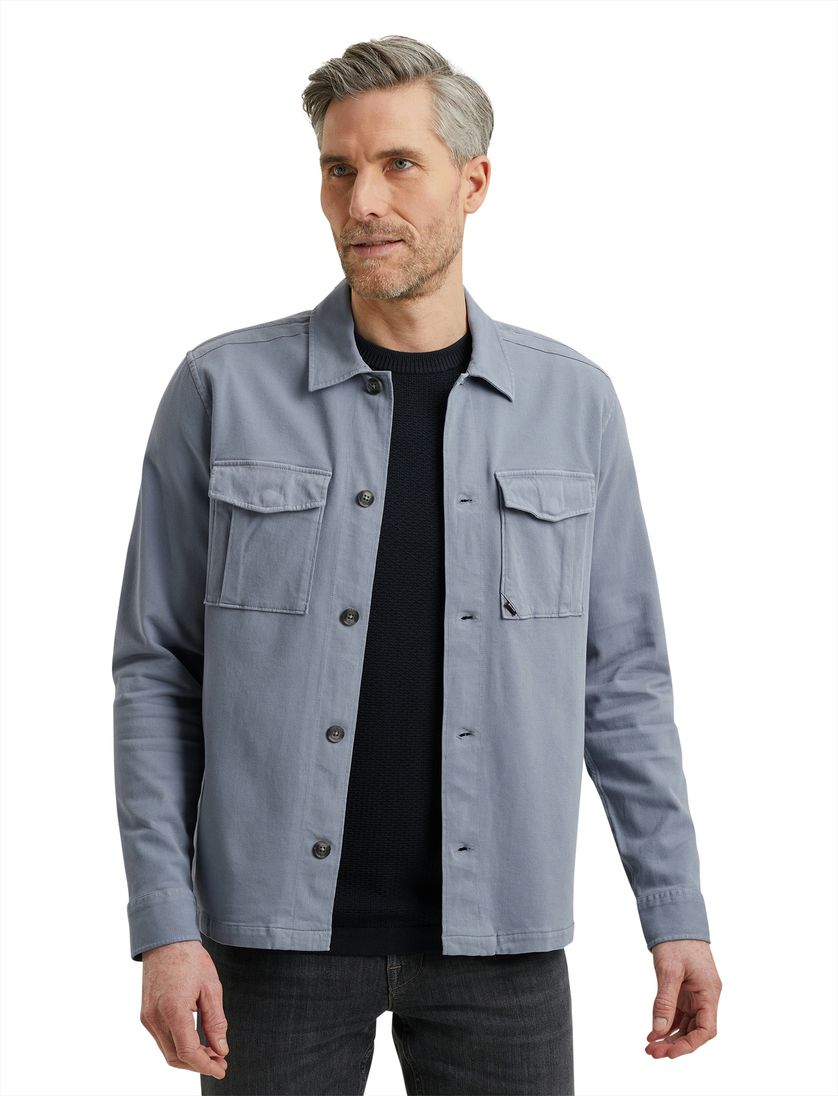 Vanguard overshirt grijs effen