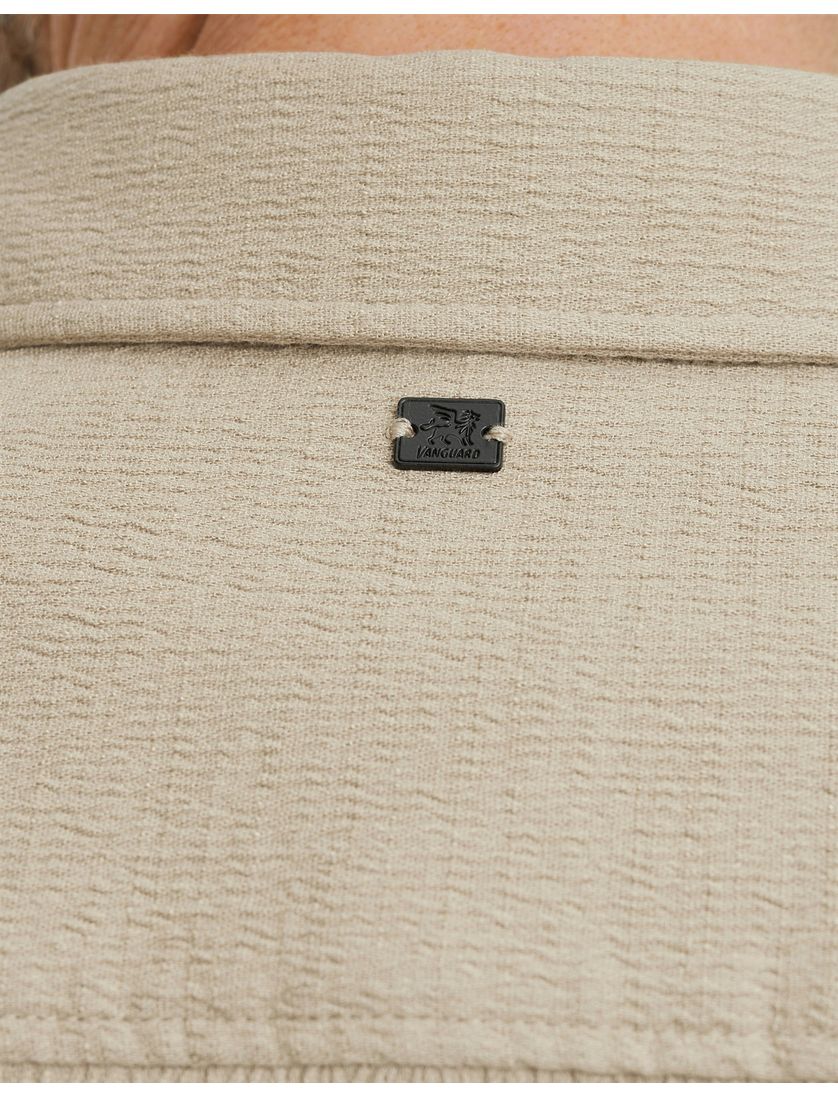 Vanguard overshirt effen beige normale fit