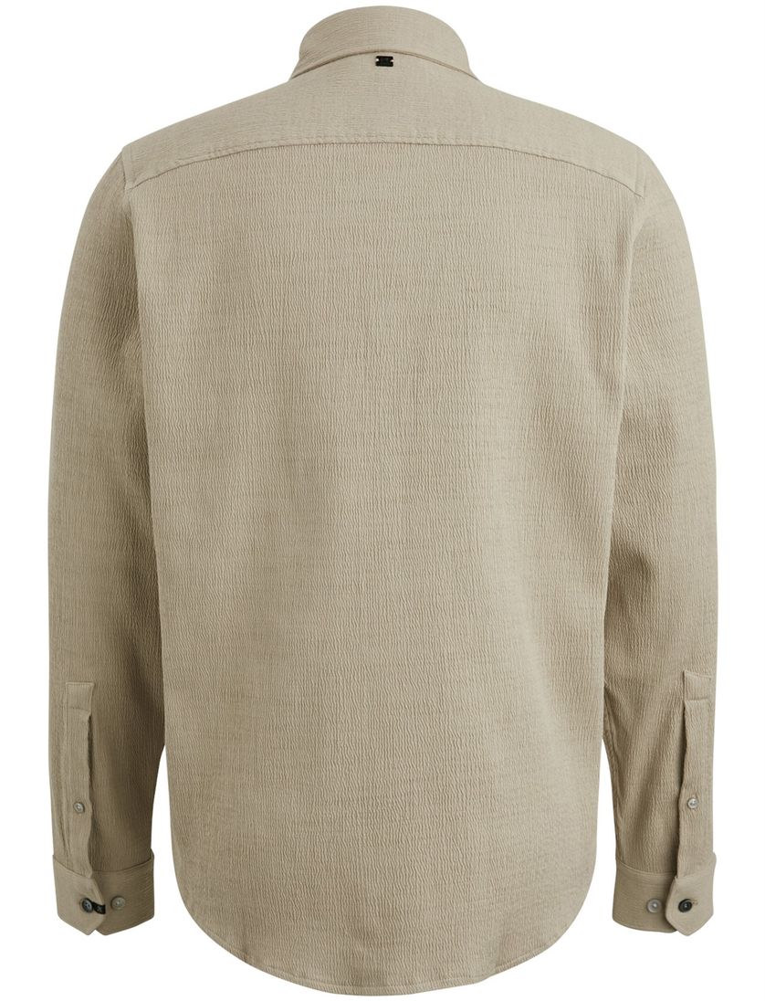 Vanguard overshirt effen beige normale fit