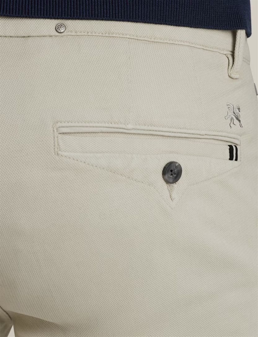 Vanguard pantalon beige katoen stretch