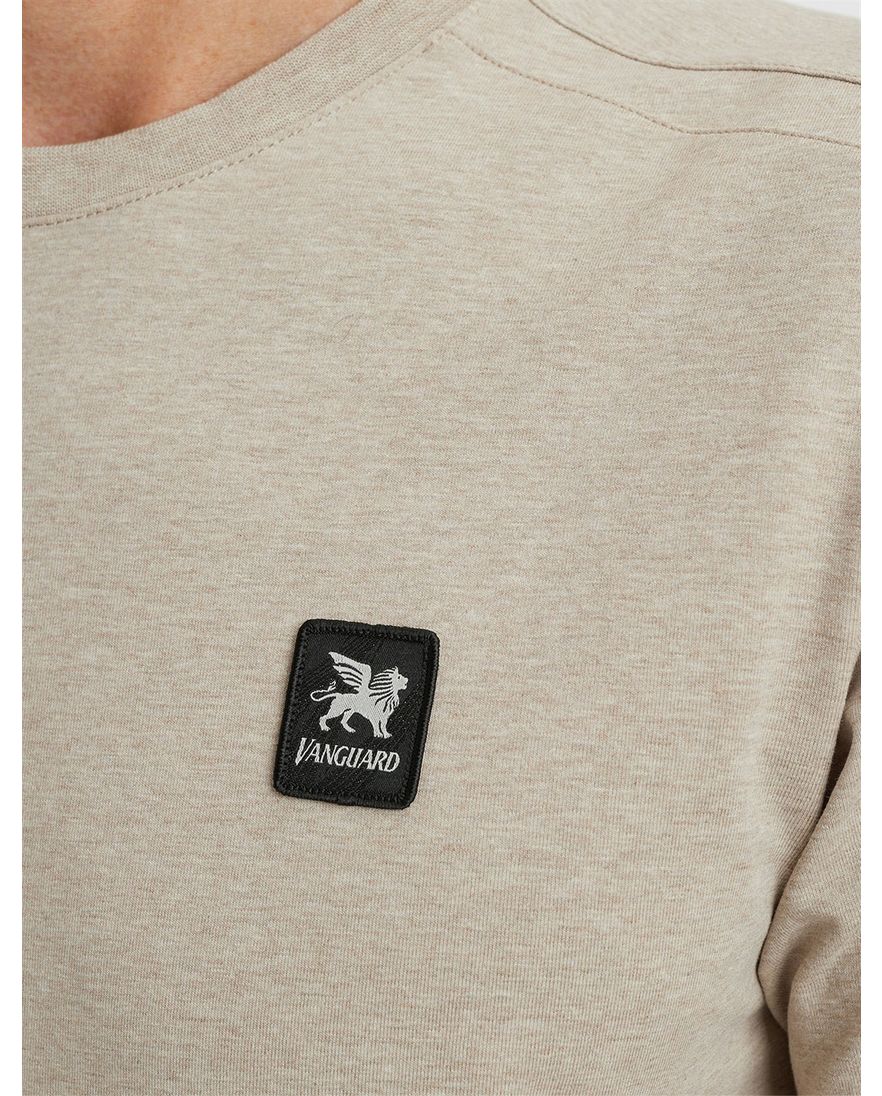 Vanguard T-shirt beige katoen normale fit