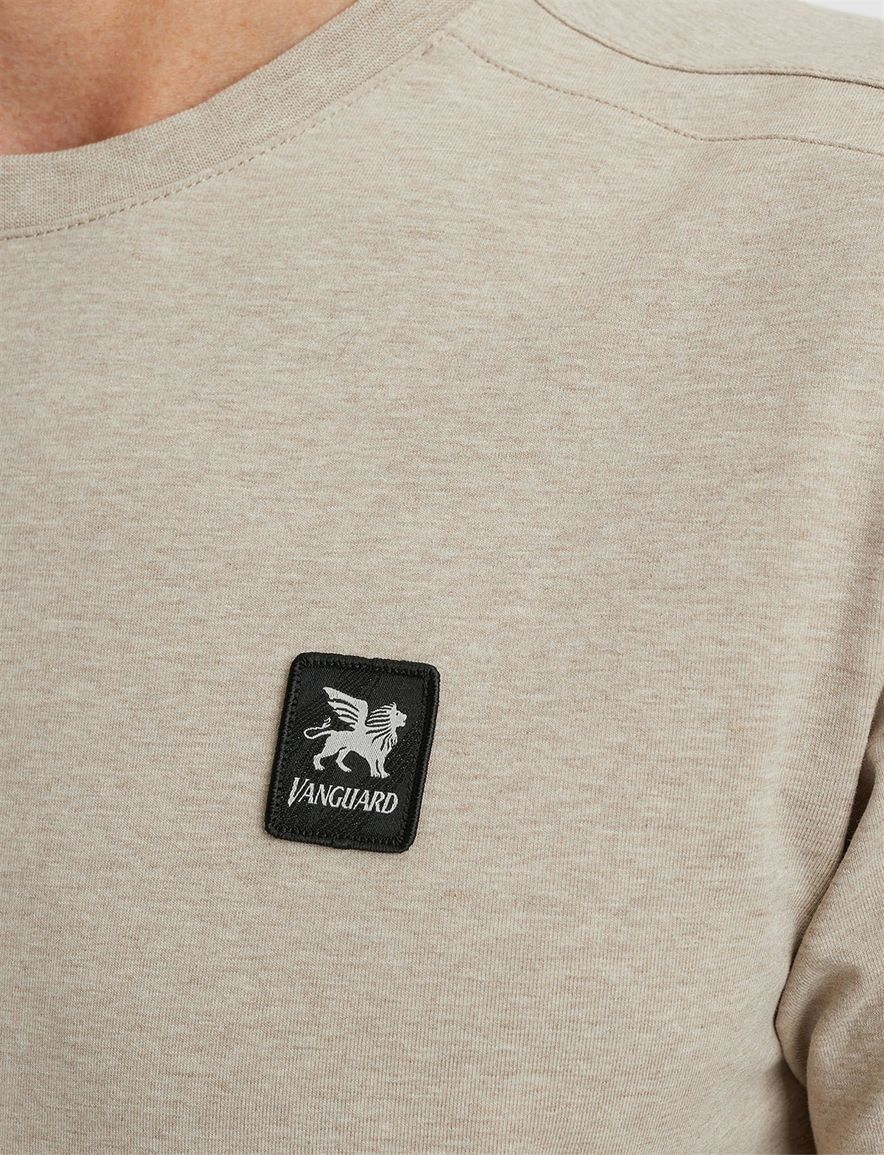 Vanguard T-shirt beige katoen normale fit