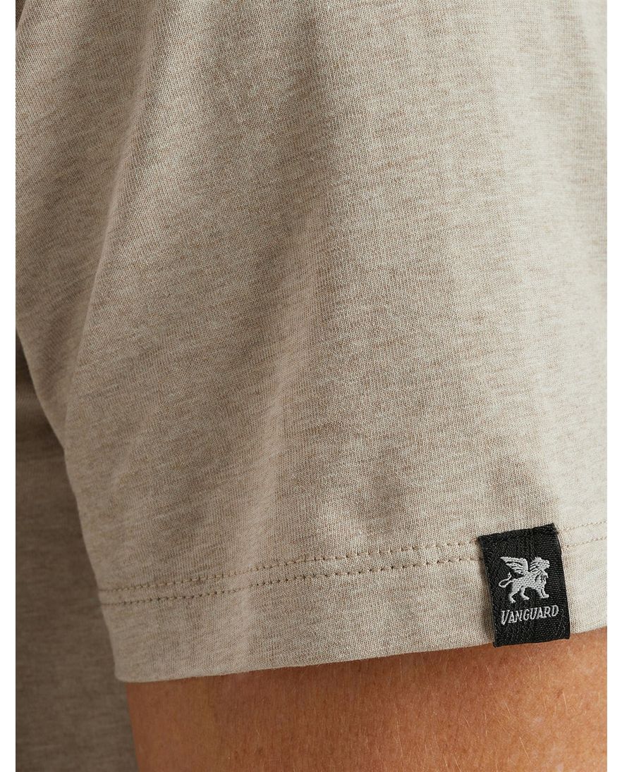 Vanguard T-shirt beige katoen normale fit