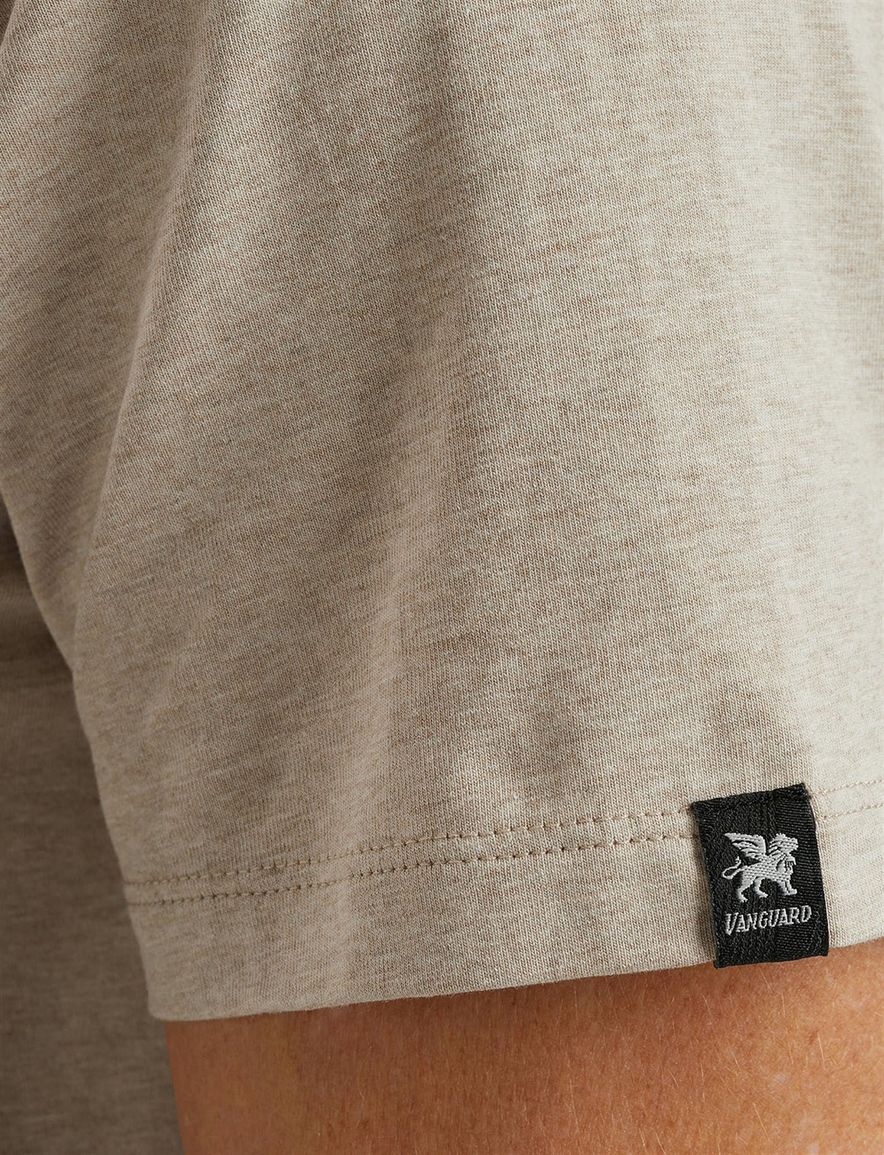 Vanguard T-shirt beige katoen normale fit