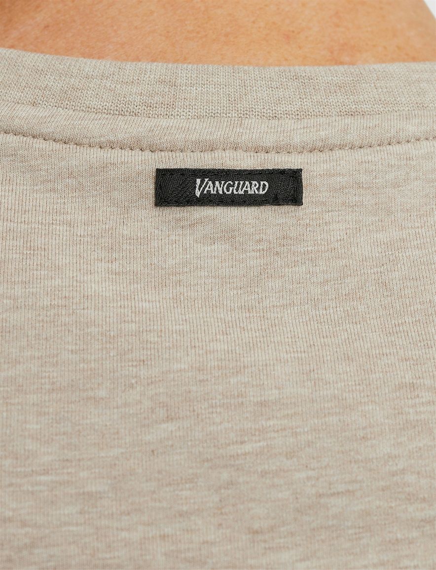 Vanguard T-shirt beige katoen normale fit