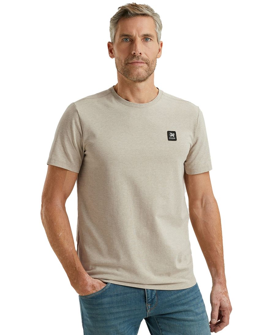 Vanguard T-shirt beige katoen normale fit