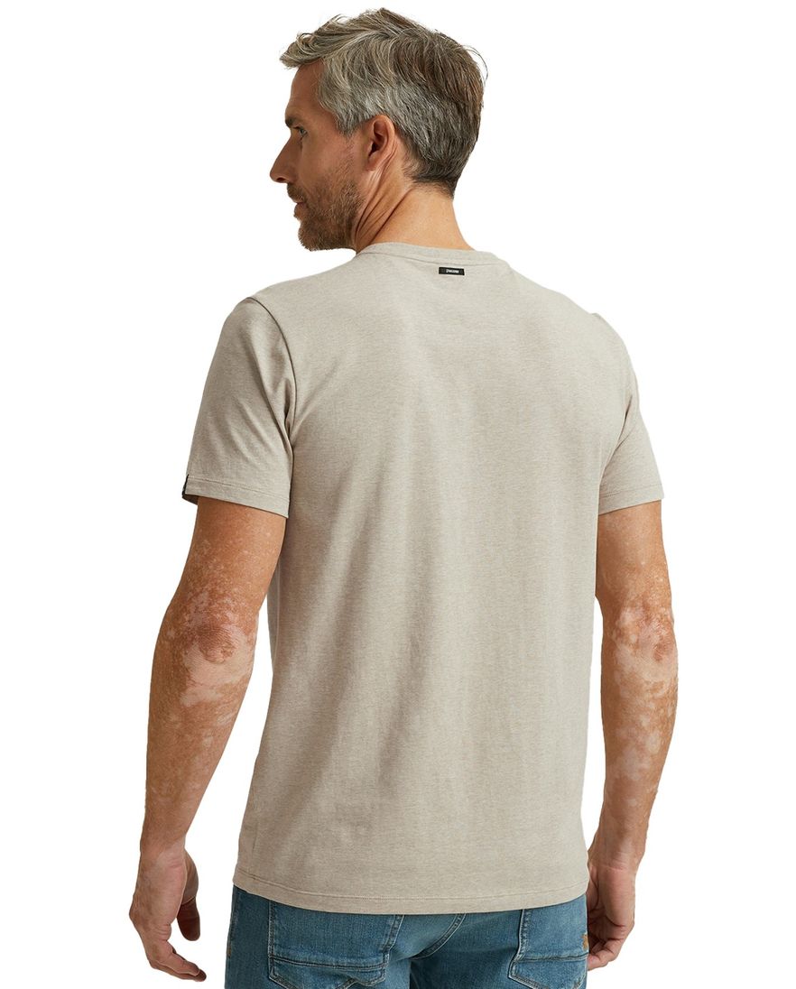 Vanguard T-shirt beige katoen normale fit