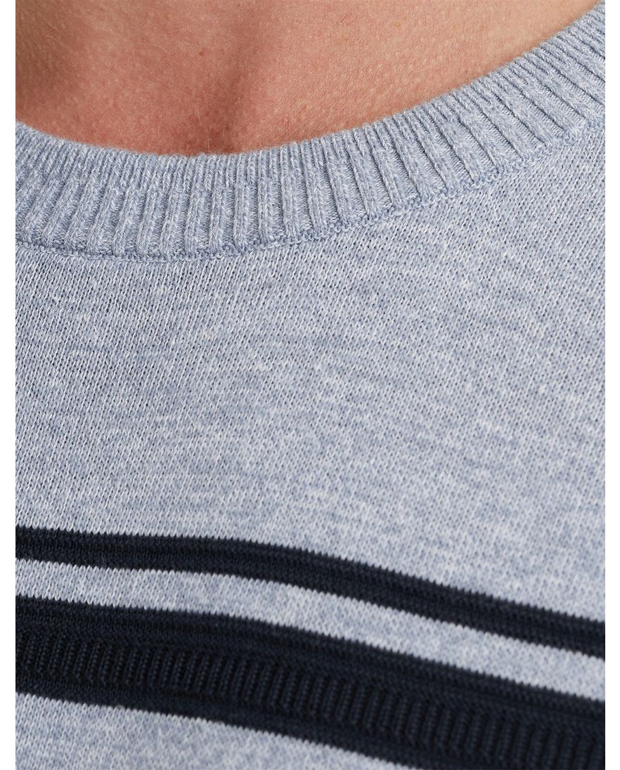 Vanguard T-shirt gestreept blauw katoen normale fit