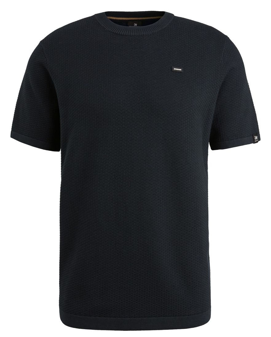 Vanguard T-shirt donkerblauw katoen normale fit