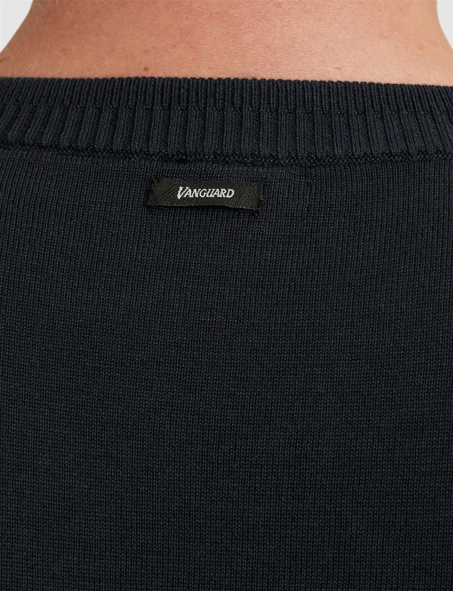 Vanguard T-shirt donkerblauw katoen normale fit