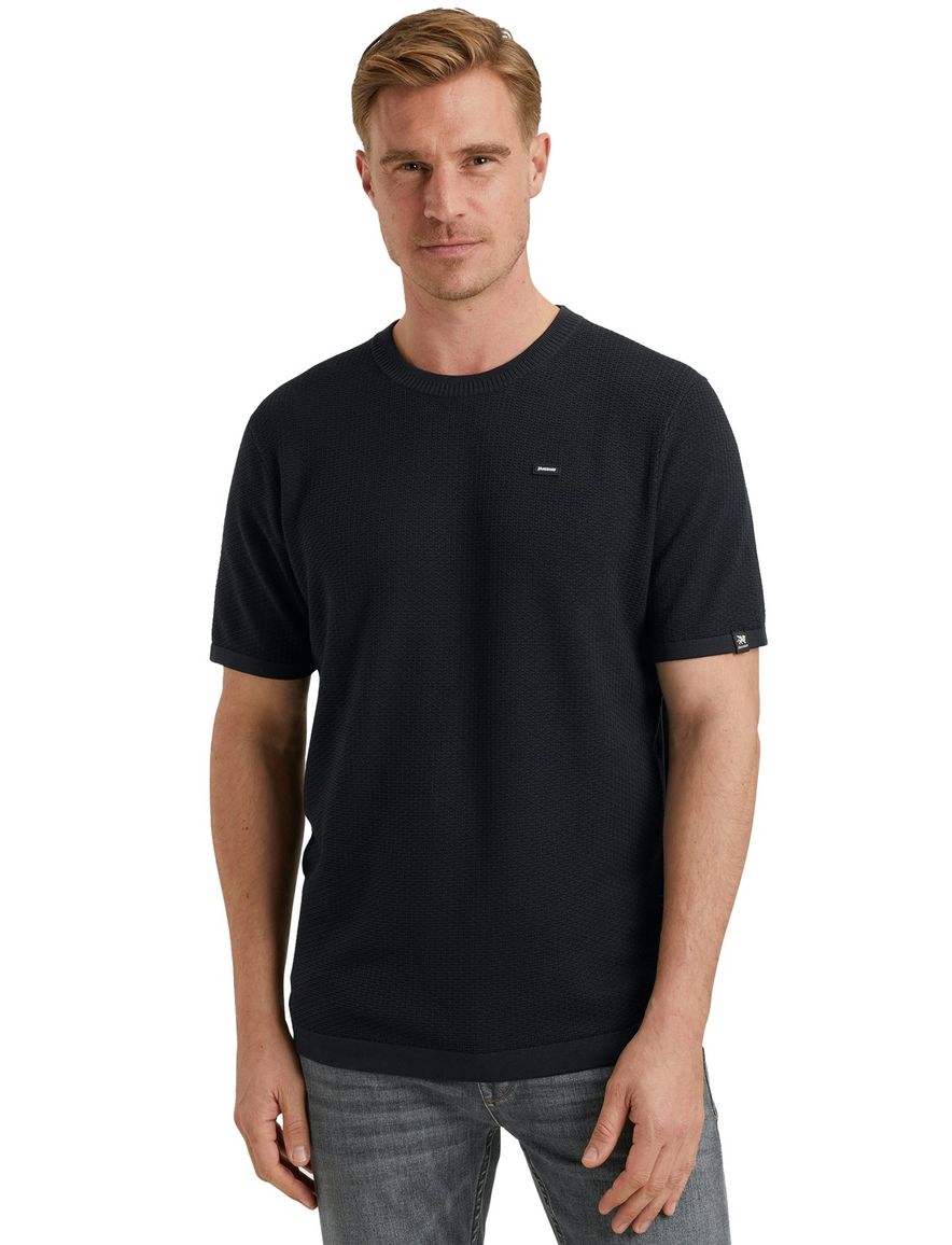Vanguard T-shirt donkerblauw katoen normale fit