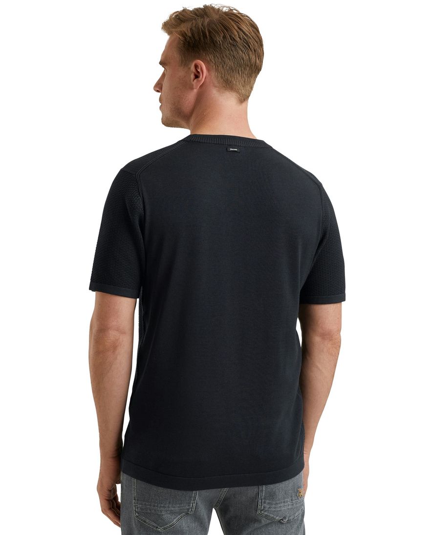 Vanguard T-shirt donkerblauw katoen normale fit