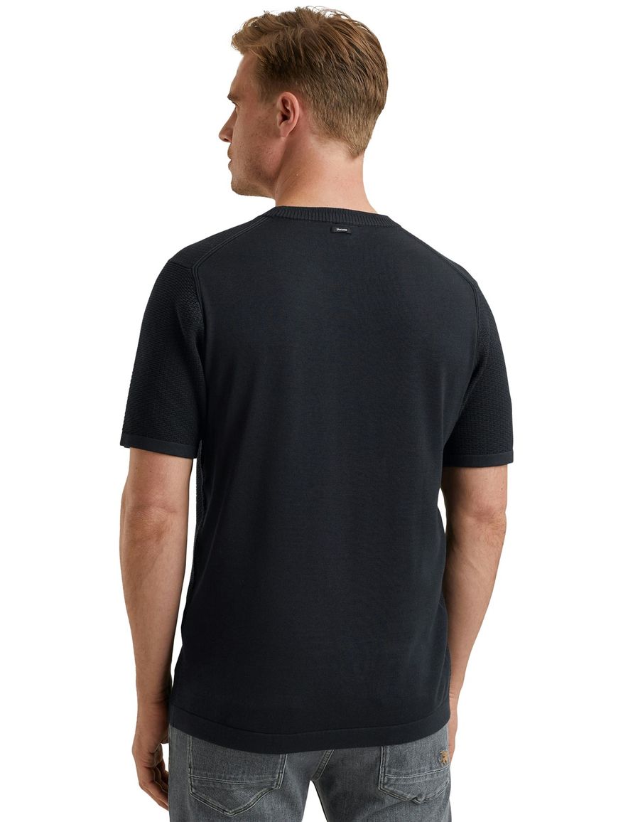 Vanguard T-shirt donkerblauw katoen normale fit