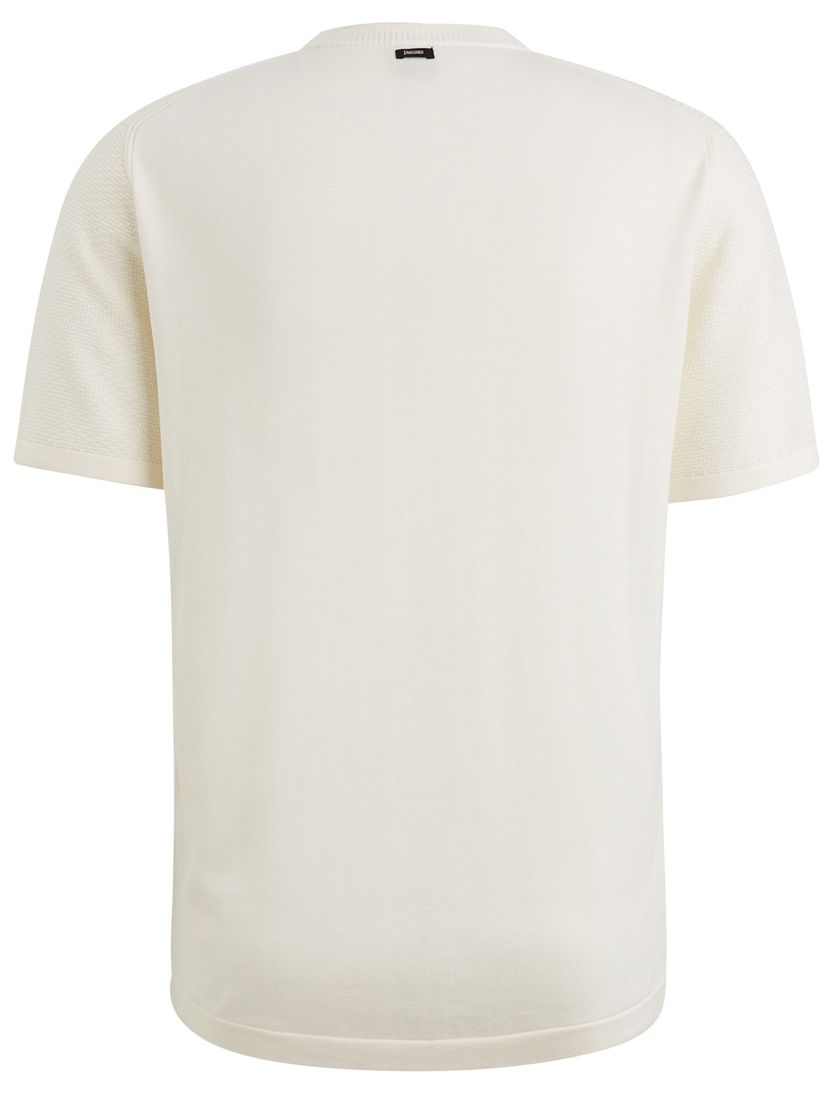 T-shirt Vanguard wit effen katoen normale fit