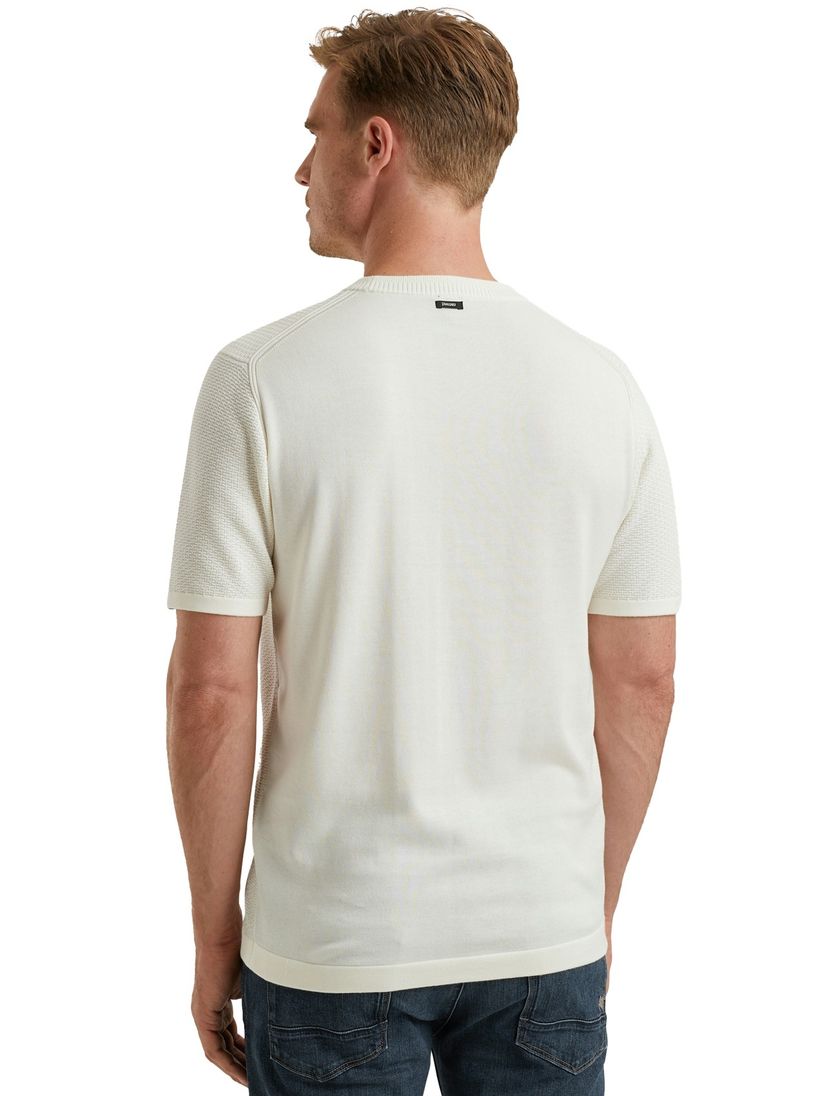 T-shirt Vanguard wit effen katoen normale fit