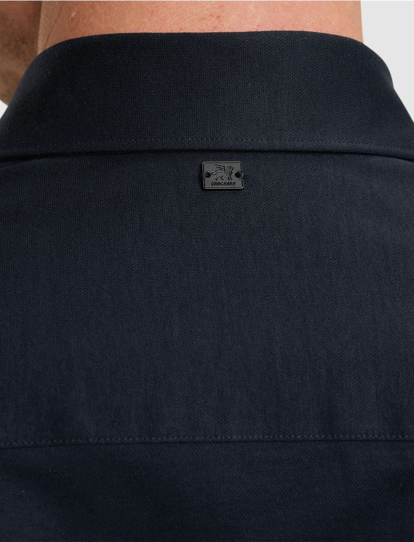 Vanguard overhemd donkerblauw effen normale fit