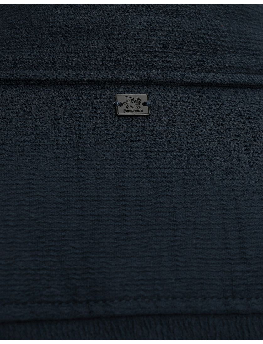 Vanguard overshirt donkerblauw effen normale fit