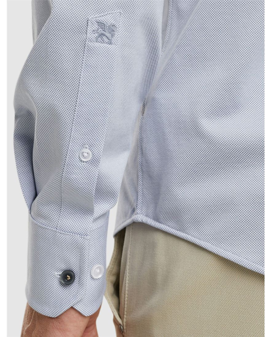 Vanguard overhemd effen lichtblauw normale fit