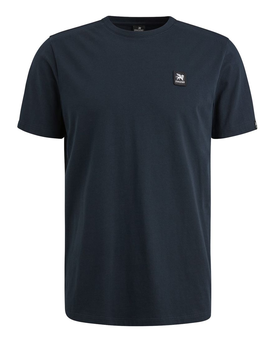 Vanguard t-shirt donkerblauw effen normale fit