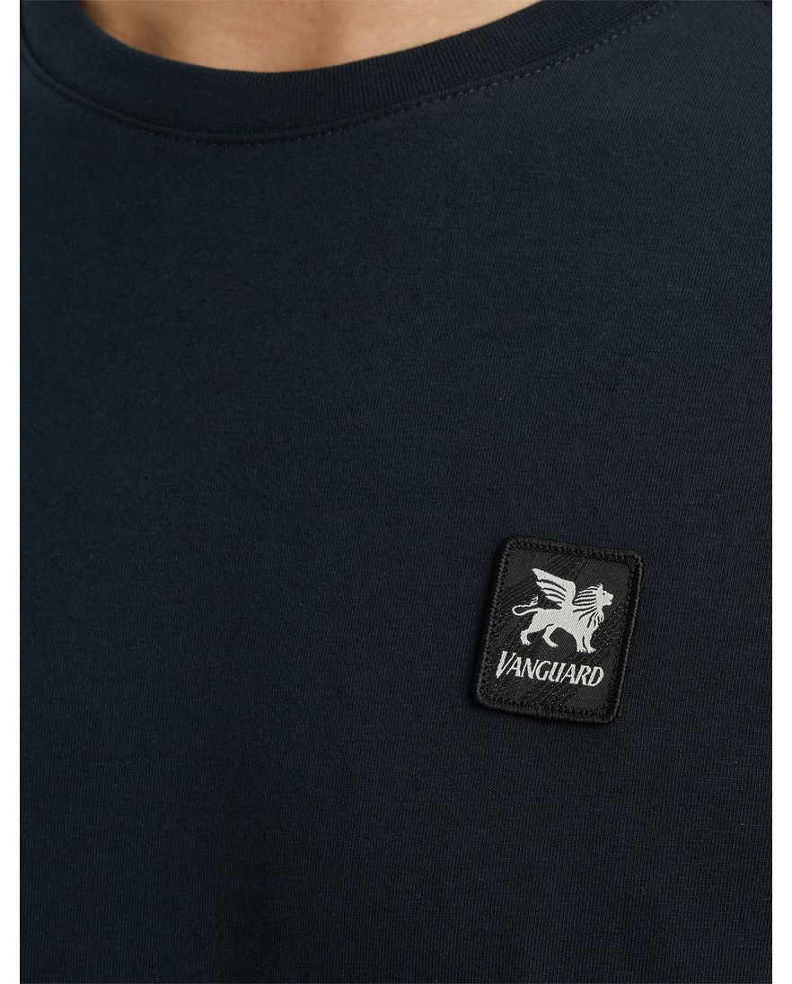 Vanguard t-shirt donkerblauw effen normale fit