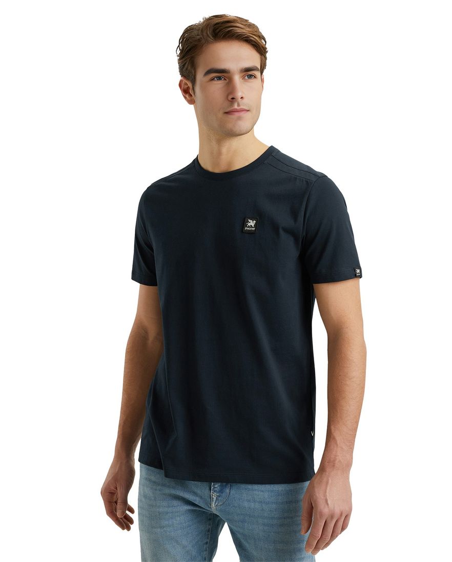 Vanguard t-shirt donkerblauw effen normale fit