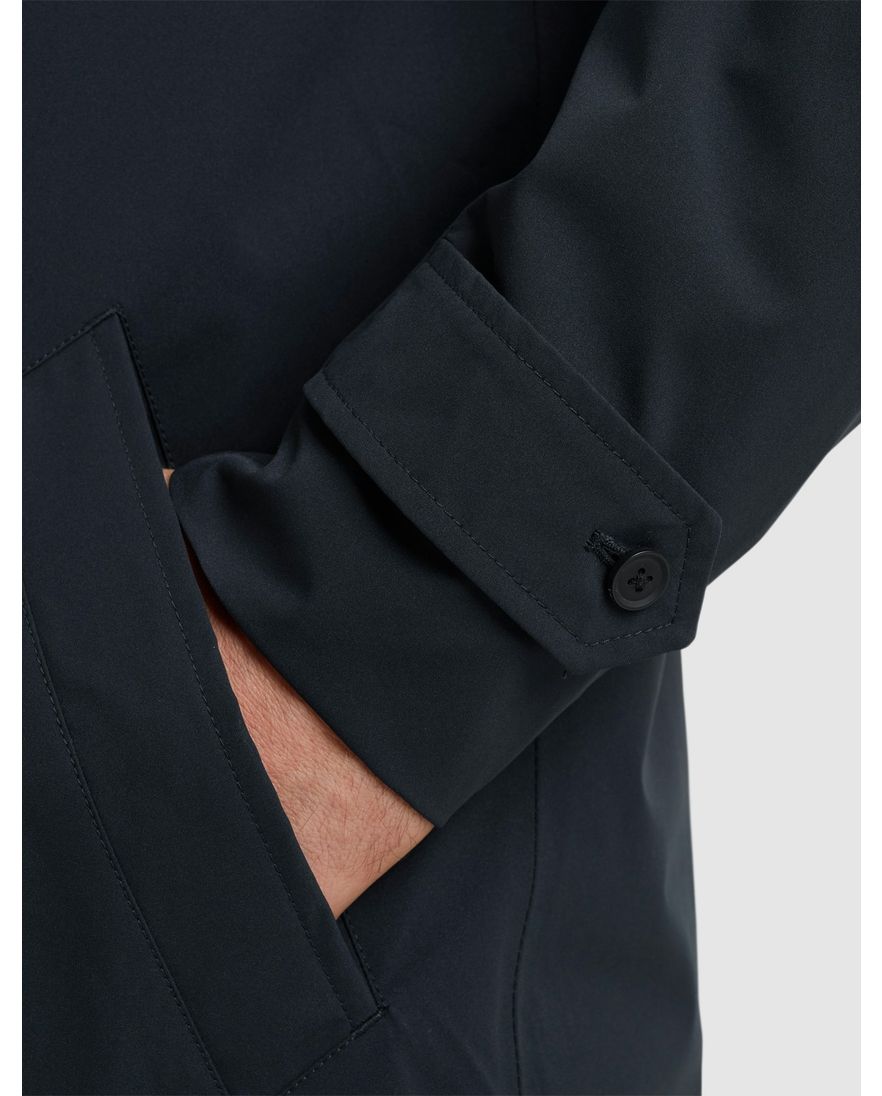 Vanguard jas lang donkerblauw effen normale fit