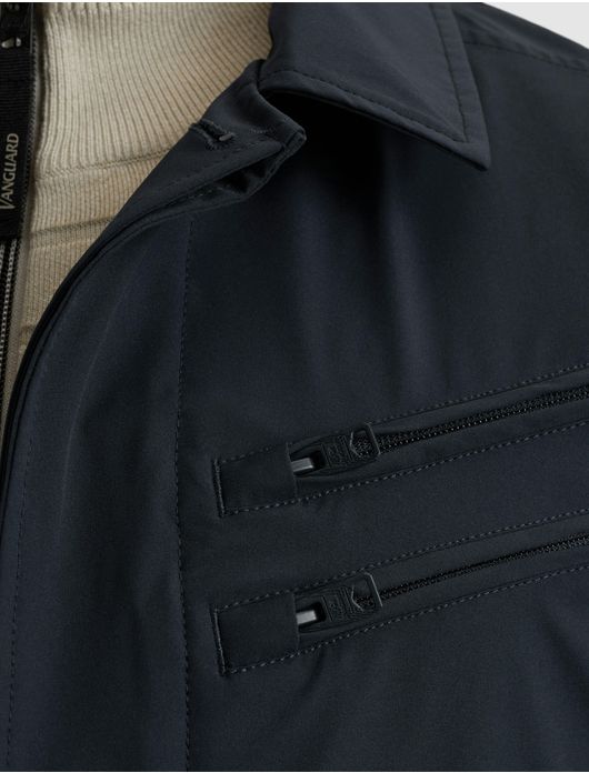 Vanguard jas lang donkerblauw effen V-COAT