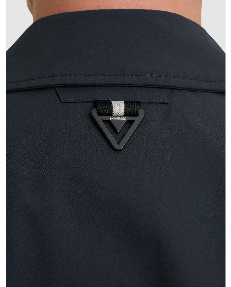 Vanguard jas lang donkerblauw effen normale fit