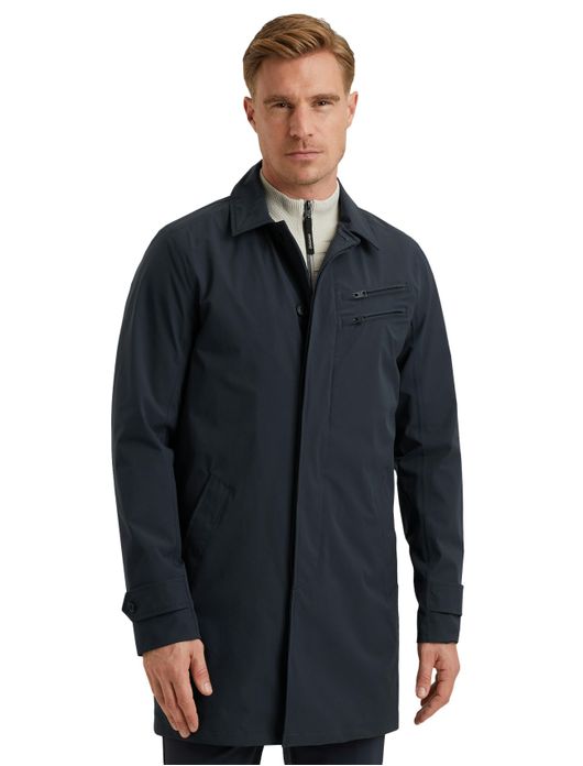 Vanguard jas lang donkerblauw effen V-COAT