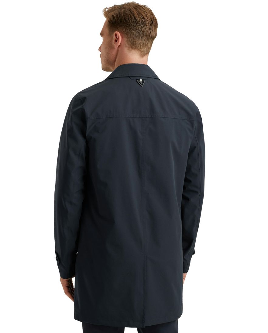 Vanguard jas lang donkerblauw effen normale fit