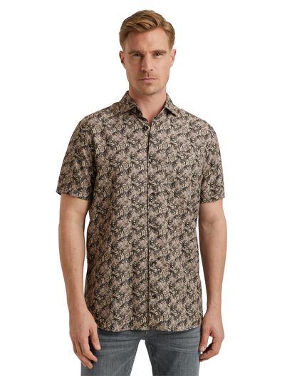 Vanguard Vanguard overhemd geprint bruin normale fit