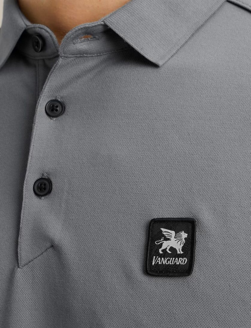 Vanguard korte mouw polo grijs pique katoen