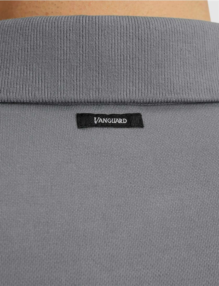 Vanguard korte mouw polo grijs pique katoen