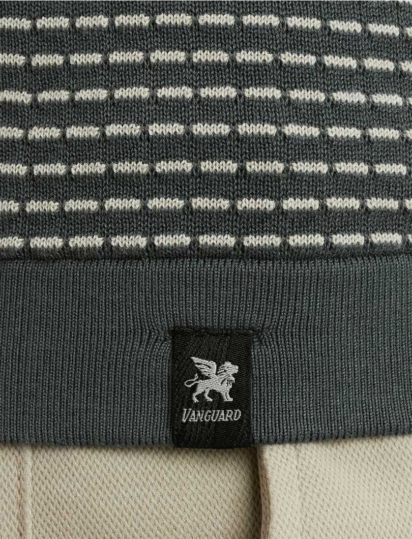 Vanguard korte mouw polo groen geprint katoen