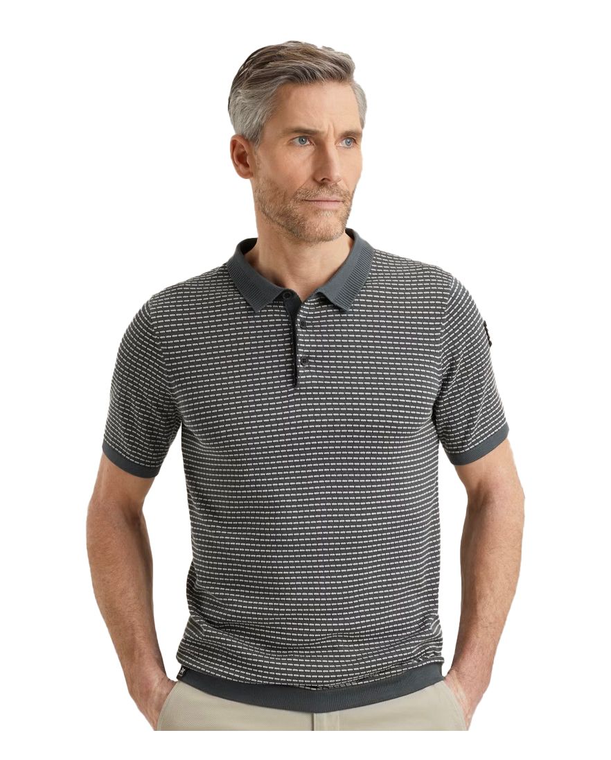 Vanguard korte mouw polo groen geprint