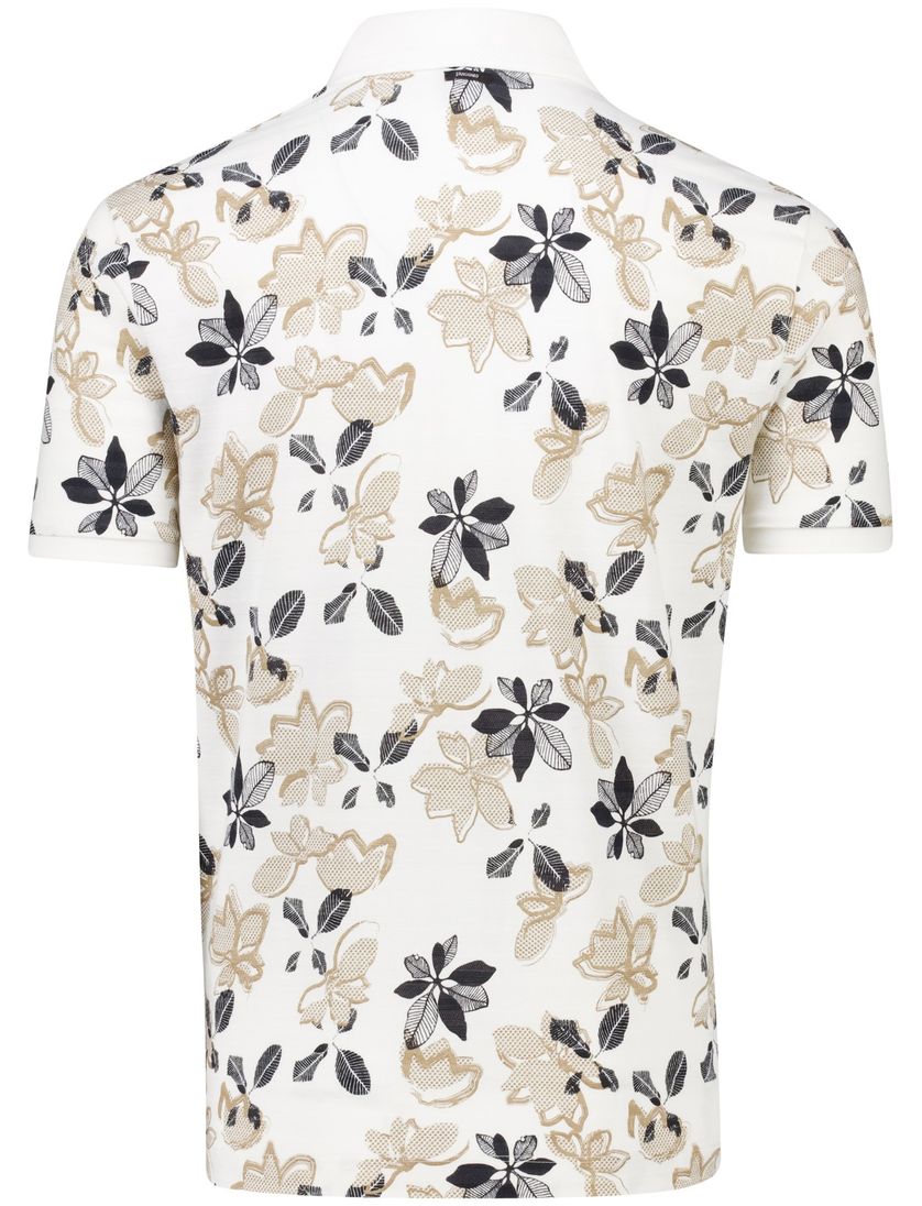 katoenen Vanguard polo beige geprint normale fit
