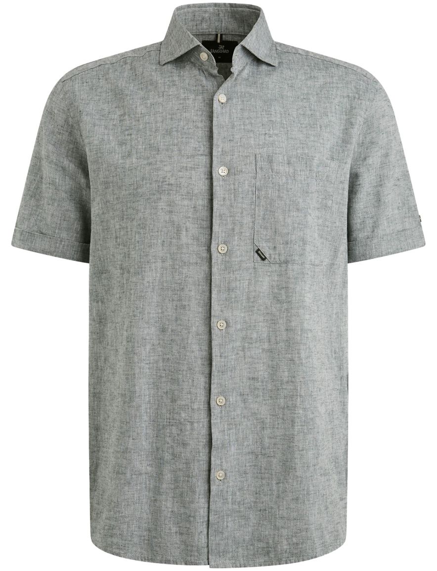 Vanguard overhemd groen borstzak gemêleerd