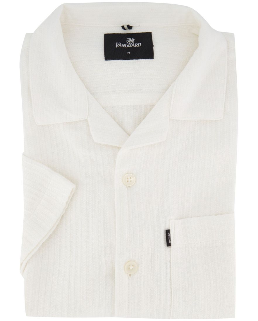 Vanguard overhemd wit katoen borstzak