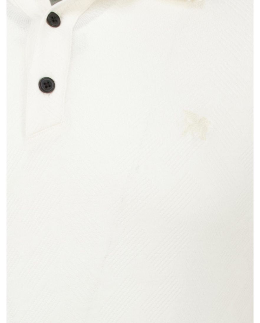 Vanguard licht gebreide polo crème effen