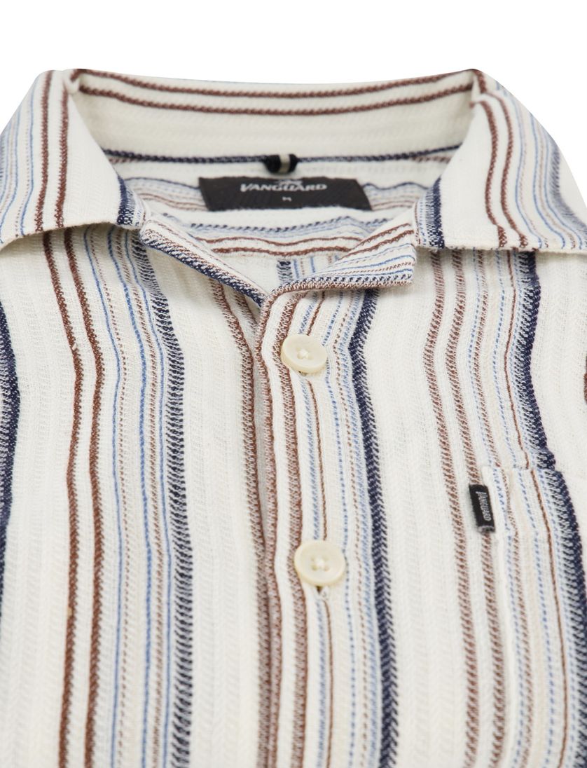 overhemd Vanguard korte mouw creme katoen