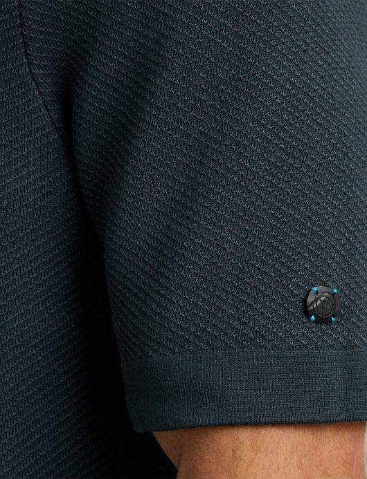 Cast Iron polo korte mouw normale fit donkerblauw