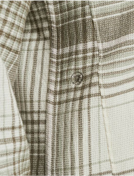 Cast Iron overshirt beige geruit katoen