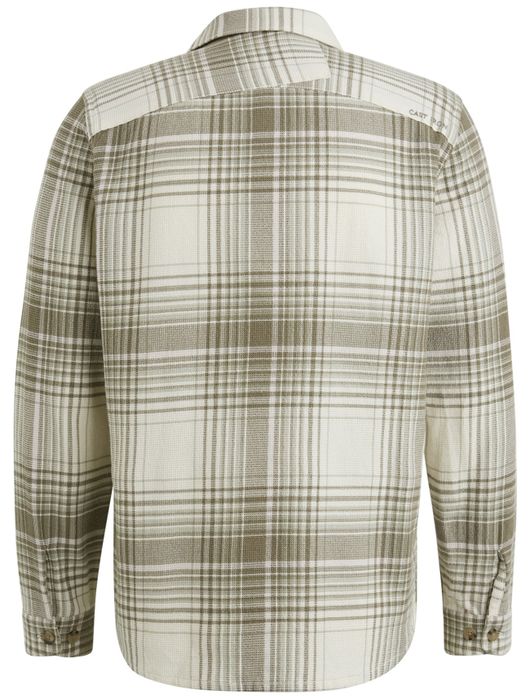 Cast Iron overshirt beige geruit katoen