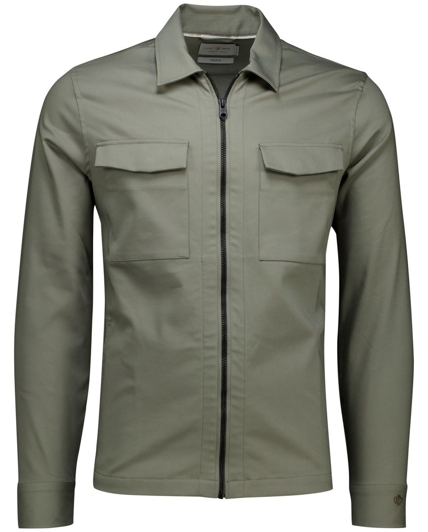 Cast Iron Overshirt groen met rits