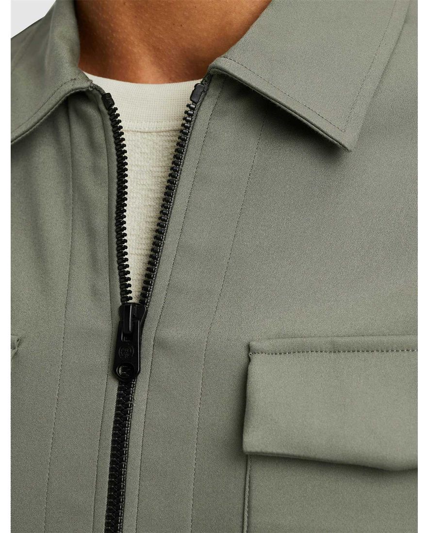 Cast Iron Overshirt groen met rits