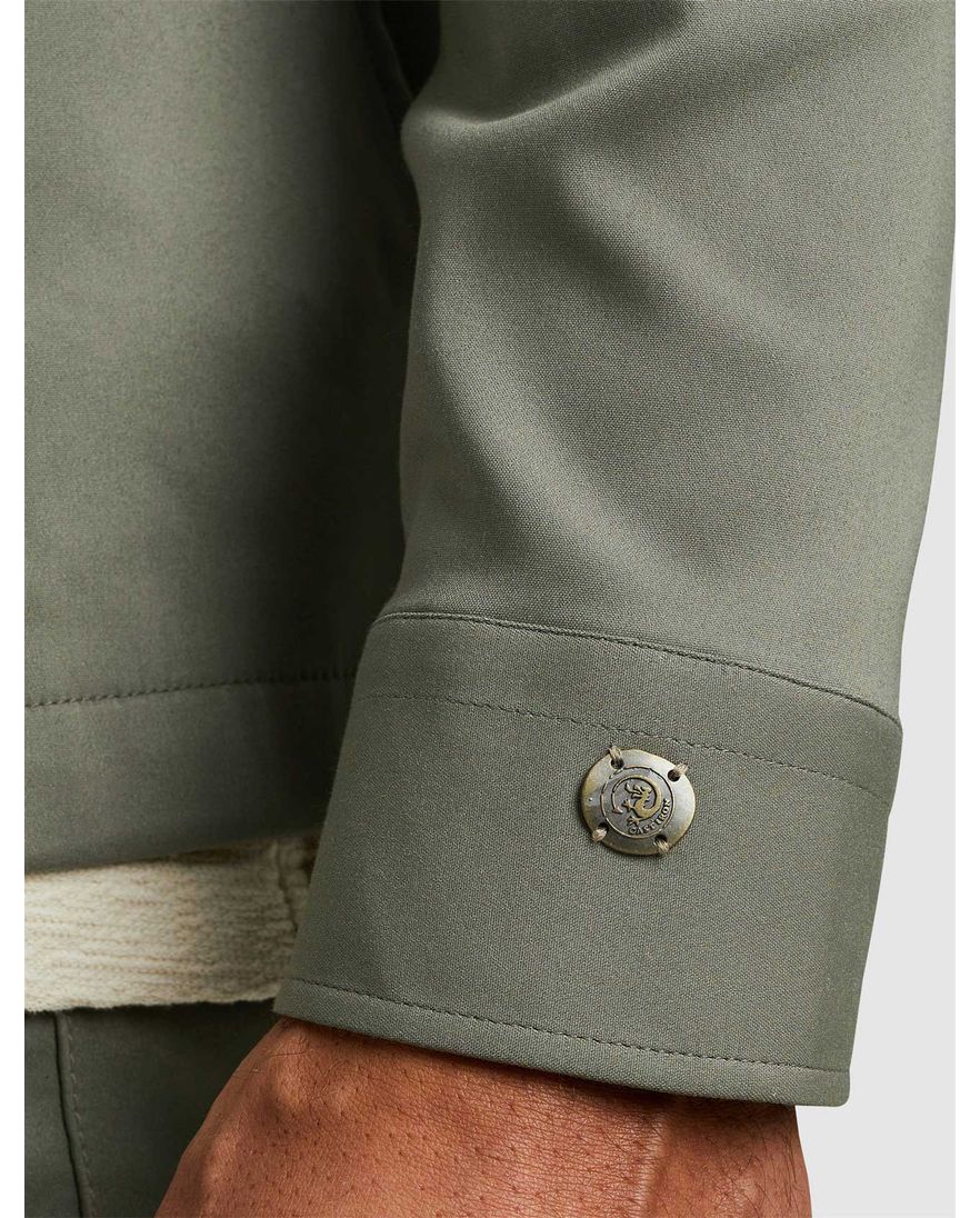 Cast Iron Overshirt groen met rits