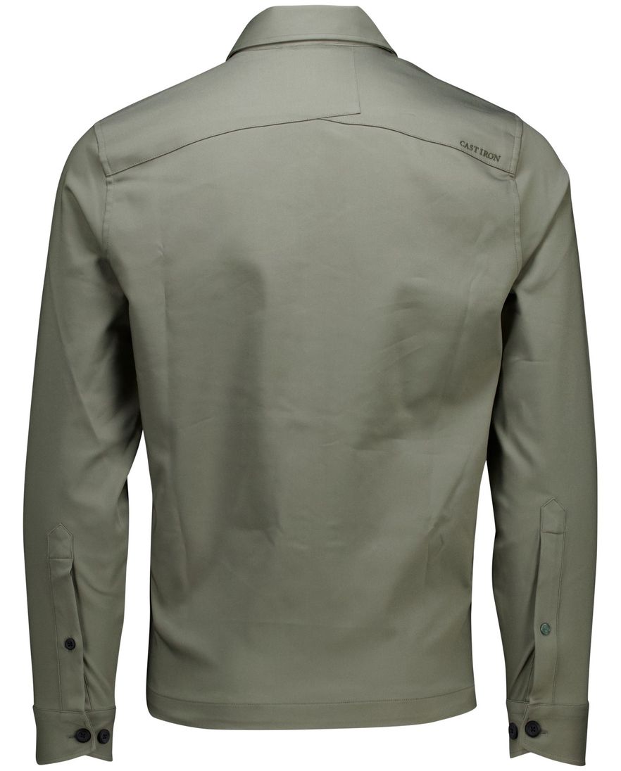 Cast Iron Overshirt groen met rits