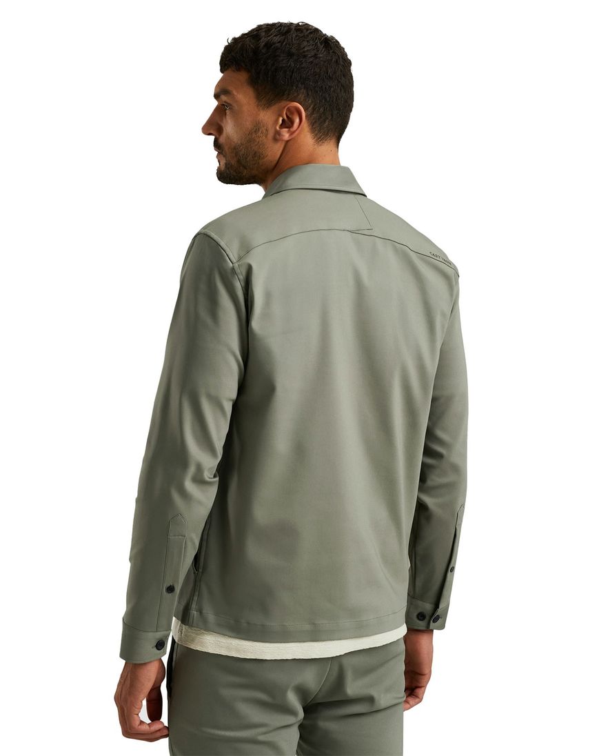 Cast Iron Overshirt groen met rits