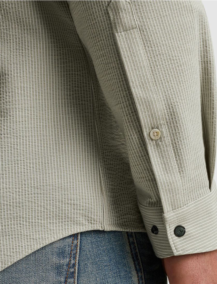 Cast Iron katoenen overhemd gestreept