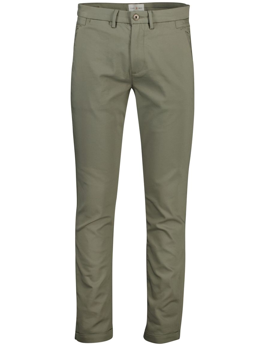 Cast Iron chino slim fit riser groen pantalon